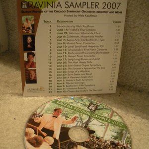 CD - A Music Sampler Courtesy of Ravinia Festival Highland Park Chicago Souvenir